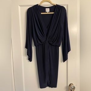 MISA knotted navy dress